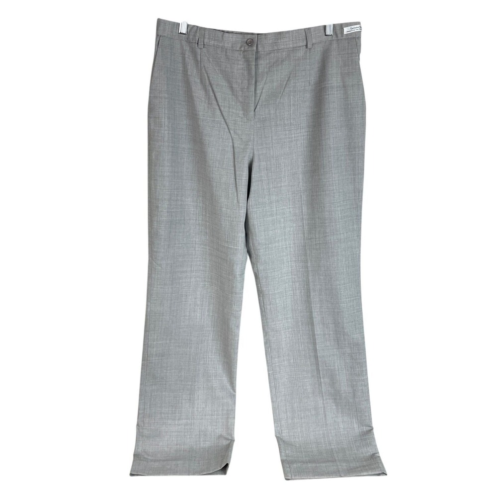 NEW Pendleton Womens Classic Virgin Wool Dress Pants 16 Gray‎ Straight High Rise